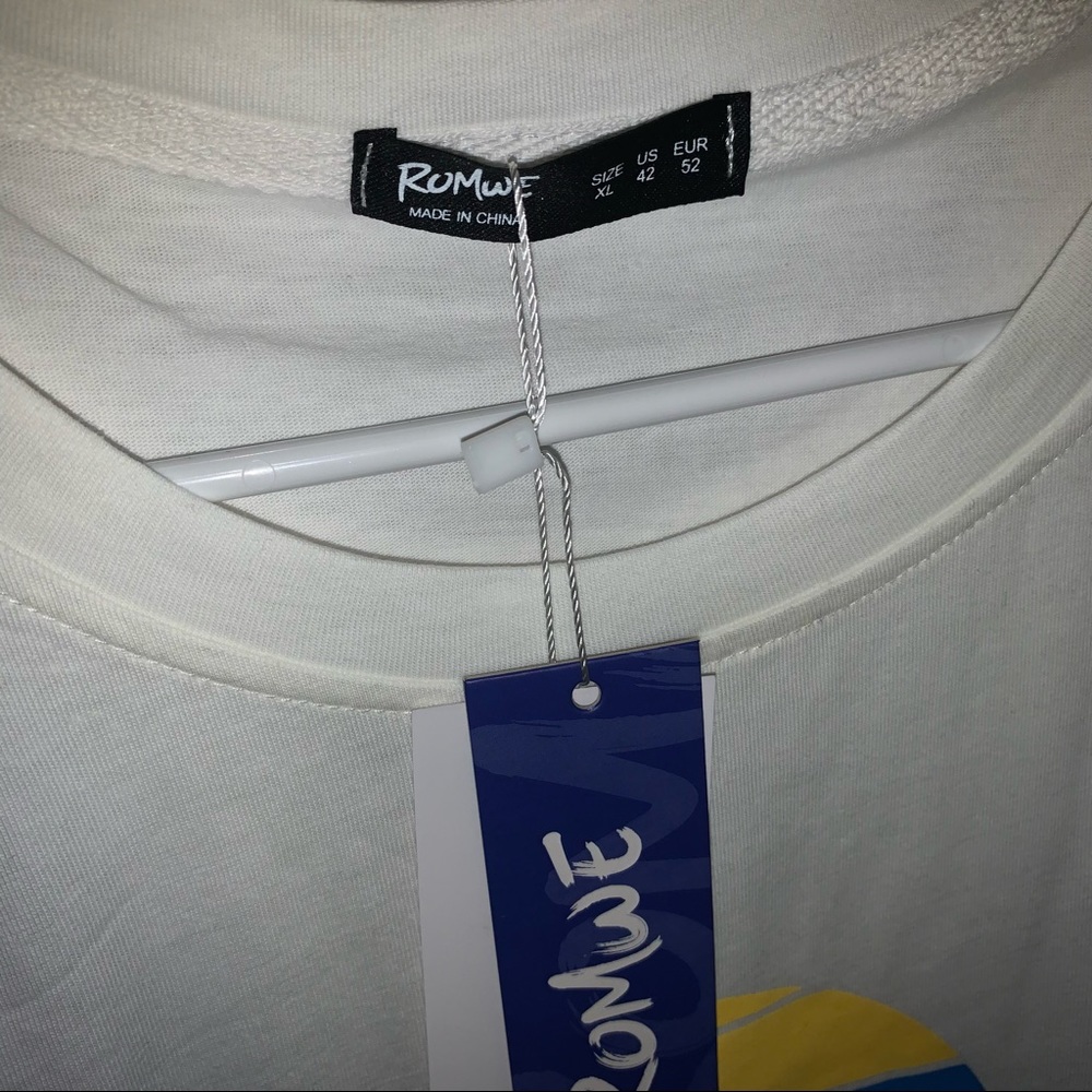 NWT ROMWE White Letter Mountain Colorado Graphic Tee Unisex - Picture 5 of 5